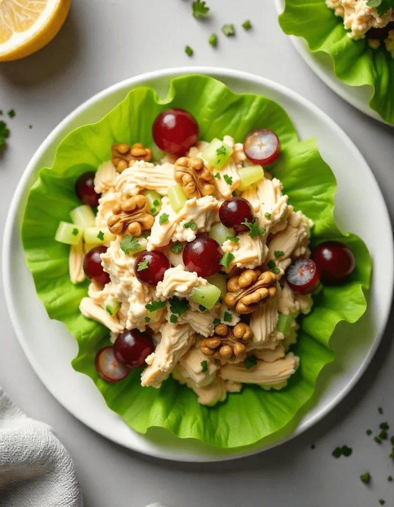 Healthy chicken salad with fresh vegetables